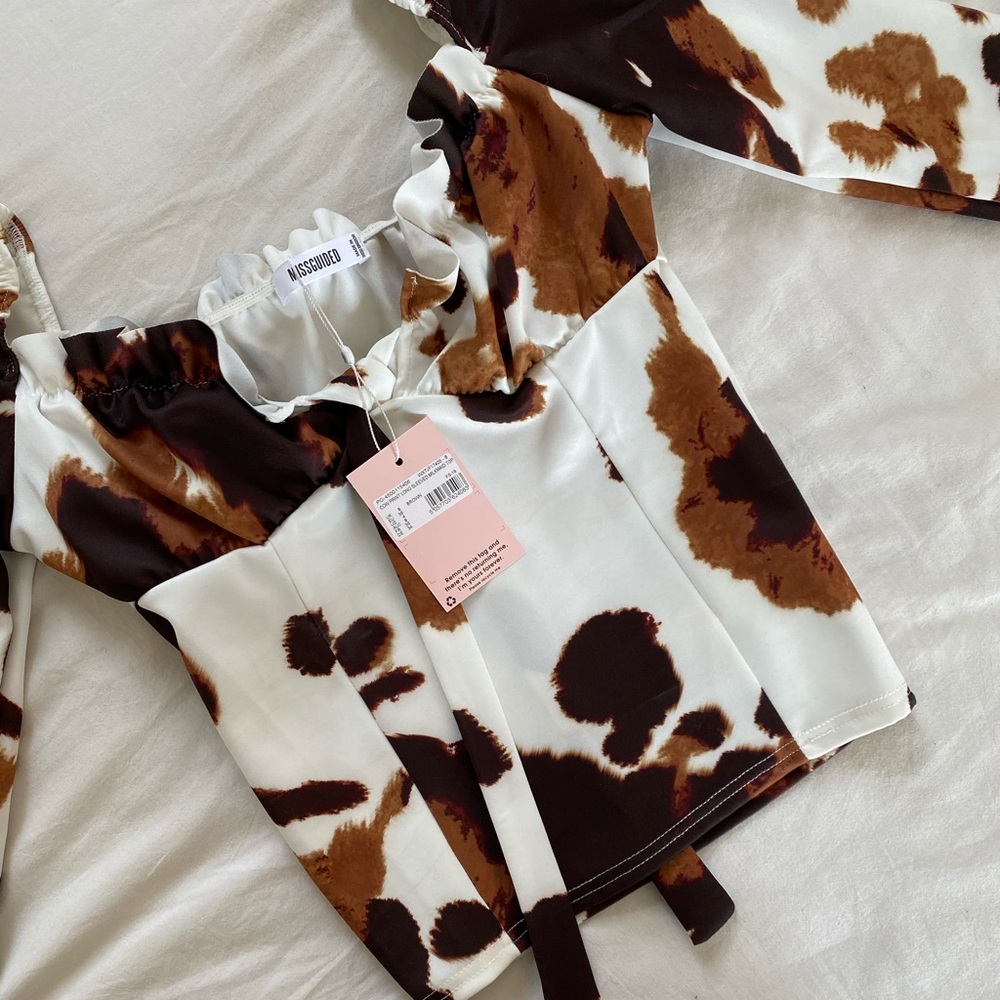 Cow Print Top Missguided
